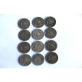 SILVER SIXPENCE KING GEORGE SERIES - ONE BID TAKES ALL COINS