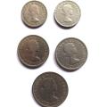 GREAT BRITAIN - ONE SHIILINGS (2) - TWO SHILLINGS (2) AND ONE-HALF CROWN