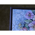 INCREDIBLY BEAUTIGUL FRAMED FLOWER PAINTING. MARVELOUS PIECE!
