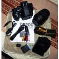 Nikon  D5200. mint condition. shutter count 1657.  ED18-55 AF-S DX  GII lens