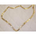 8MM WIDE GOLD FILLED FIGARO NECKLACE CHAIN