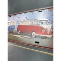 VINTAGE STYLE PRESSED METAL VW COMBI (SPLITTY) NUMBER PLATE SIGN