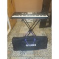 YAMAHA PSR E223 PIANO (ITEM IN WORKING CONDITION) (COMES WITH CARRIER CASE AND CABLES)