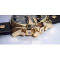 CURREN 8176 Chronometer Quartz Date Watch. Leather Band. Scrape-guard