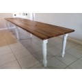 A solid Oak Wood Dining Table for 10 to 12 people