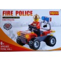 44 Piece 3 in 1  Lego Compatible FIRE POLICE Building Set.
