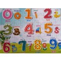WOODEN PUZZLE - Numbers - In frame, bright, colourful and educational - Great Stocking Filler !