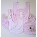 4 Pink BIBS - All in like new condition