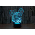 **GREAT XMAS GIFT**3D Mickey Mouse Illusion 7colors Changing Night Light (R799!!)