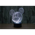 3D Mickey Mouse Illusion 7colors Changing Night Light (R799!!)