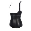latex waist trainer vest latex surface leather look