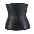 Latex waist trainer latex surface leather look