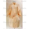 Satin gown wedding Satin robe sleeping gown sleeping robe short Champagne#local stock#