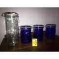 LOVELY PRESSED GLASS STORAGE JARS - great for the country kitchen!