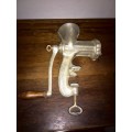 LARGE AND HEAVY VINTAGE MEAT GRINDER - Perfect for the country kitchen