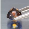 Natural multi color sapphire,  0.96 Ct, VS Round cut, 5.3 mm