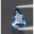 Natural blue sapphire,  0.99 Ct, VS Pear cut, 7.5 x 5.0 mm
