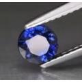 Natural Blue & Yellow color sapphire,  0.90 Ct, SI round cut, 5.2 mm