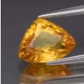 Dazzling Yellow sapphire,  3.00 Ct, VS Trillion cut, 10 x 7.7 mm