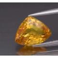 Dazzling Yellow sapphire,  3.00 Ct, VS Trillion cut, 10 x 7.7 mm