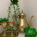Vintage Silver Plated Teapot . E.P.N.S Floral Etched 4 Piece Set