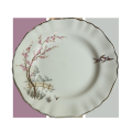 17cm Bread and Butter Plate- One fine Day, Cherry blossom, Pink, c1912