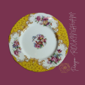 Rim Plate, 15.5cm - Side, Dessert, or Pie Plate - Rockingham yellow pattern.