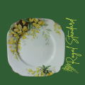 Square Bread & Butter Plate- 15.2cm `Laburnum Flower a Pattern by Royal Standard Pottery Company