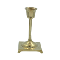 Single Vintage Solid Brass Square Candle Holder