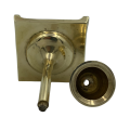Single Vintage Solid Brass Square Candle Holder
