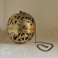Vintage Brass Pomander Scent Ball - Handcrafted Hanging Décor or Christmas Ornament from India
