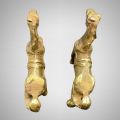 Vintage Small Brass Horse Sculptures Pair - Small Brass Animal Figurines Casted