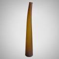Antique Mouth Blown Art Bottle Vase: Timeless Elegance in Honey Amber