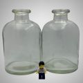 Vintage Clear Glass Apothecary Lab Bottles Set - Heavyweight Collectibles