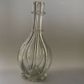 Victorian Segmented Glass Liqueur Decanter - Made in France, Elegant Barware