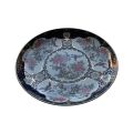 Exquisite 26cm Japanese Imari Plate: Blue and Pink Camellias, Birds, and Gold Trim