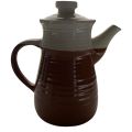 Retro Stoneware J & G Meakin England 22cm Tall Coffee Pot - 1960s-1970s Embossed Design