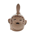 1970s Pottery Monkey Face Bell with Leather Bell String