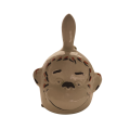 1970s Pottery Monkey Face Bell with Leather Bell String