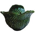 Vintage Minton Majolica Cabbage Soup Tureen - Large Green Glazed Ceramic Bowl