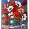 Oil Painting Petra van Niekerk - Still life flowers  - Beautiful art