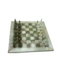 Middle Eastern Onyx Chess Set with Granite Board - Vintage Multicolored Stone Pieces- Please Read