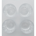 Vintage Cut-Crystal Whisky Glasses Set of 4 - Hand-Cut Pattern