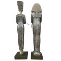 Pair of Large 51cm Tutankhamun Figurines - The Leonardo Collection - Vintage Resin Statues