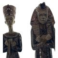 Pair of Large 51cm Tutankhamun Figurines - The Leonardo Collection - Vintage Resin Statues