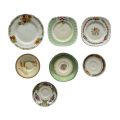 Vintage English China Plates - WH Grindley & Co - Mixed  - 7 Pieces C1936