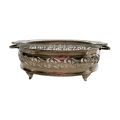 3-Piece Vintage Silver Plated Serving Bowl Holders Set - Elegant Tableware Collection