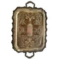 Vintage Marlboro Canada Silver Plated Serving Tray - Large, Heavy, Rustic, Needs Restoration