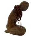 Antique Large 34cm Tibetan Naked Lady Statue with Tribal Buddhist Necklaces