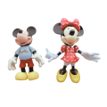Rare Disney Minnie & Mickey Mouse 2009 Collectible Large 21cm Figurines - 2-Piece Set